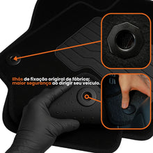 Carregar imagem no visualizador da galeria, TAPETE CARPETE ONIX SEDAN 2020 A 2025 PRETO BORDADO 3 PEÇAS