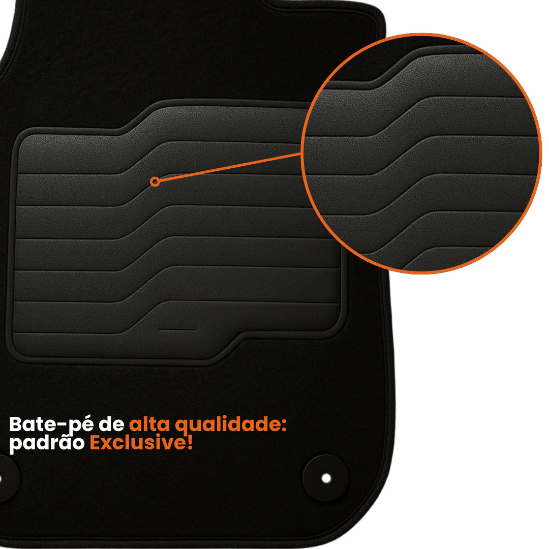 TAPETES CARPETE VOLKSWAGEN POLO MSI 2018 A 2023 PRETO 5 PEÇAS