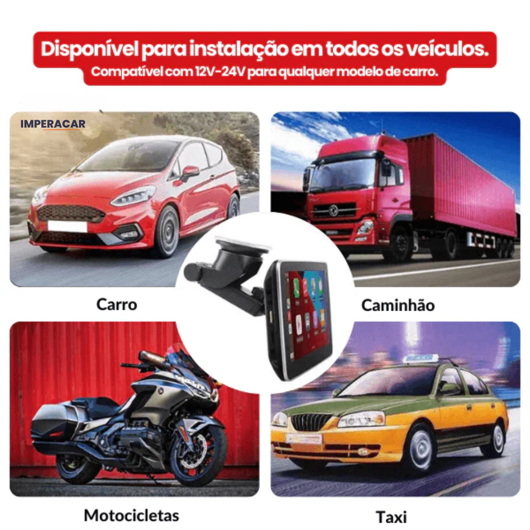 Tela Multimídia com CarPlay - SmartPlay 7" + Câmera de Ré GRÁTIS - Boostcar | Ultimas Unidades