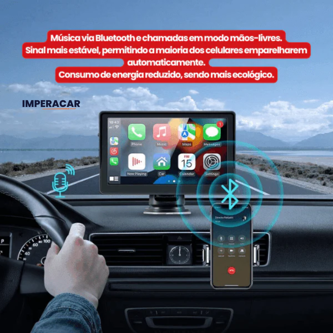 Tela Multimídia com CarPlay - SmartPlay 7" + Câmera de Ré GRÁTIS - Boostcar | Ultimas Unidades