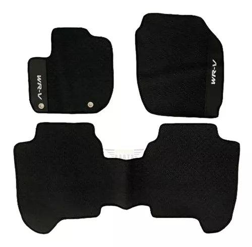 TAPETE CARPETE HONDA WRV 2017 A 2024 PRETO 3 PEÇAS
