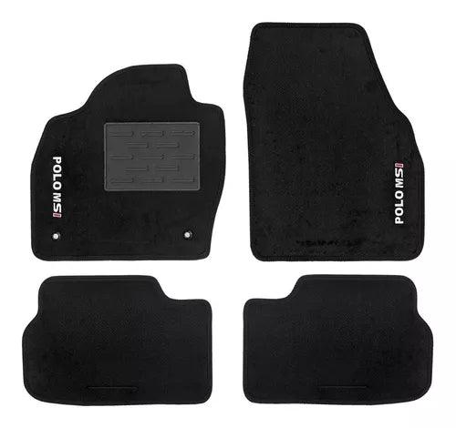 TAPETES CARPETE VOLKSWAGEN POLO MSI 2018 A 2023 PRETO 5 PEÇAS
