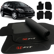 Carregar imagem no visualizador da galeria, TAPETE CARPETE HONDA FIT 2015 A 2021 PRETO 5 PEÇAS