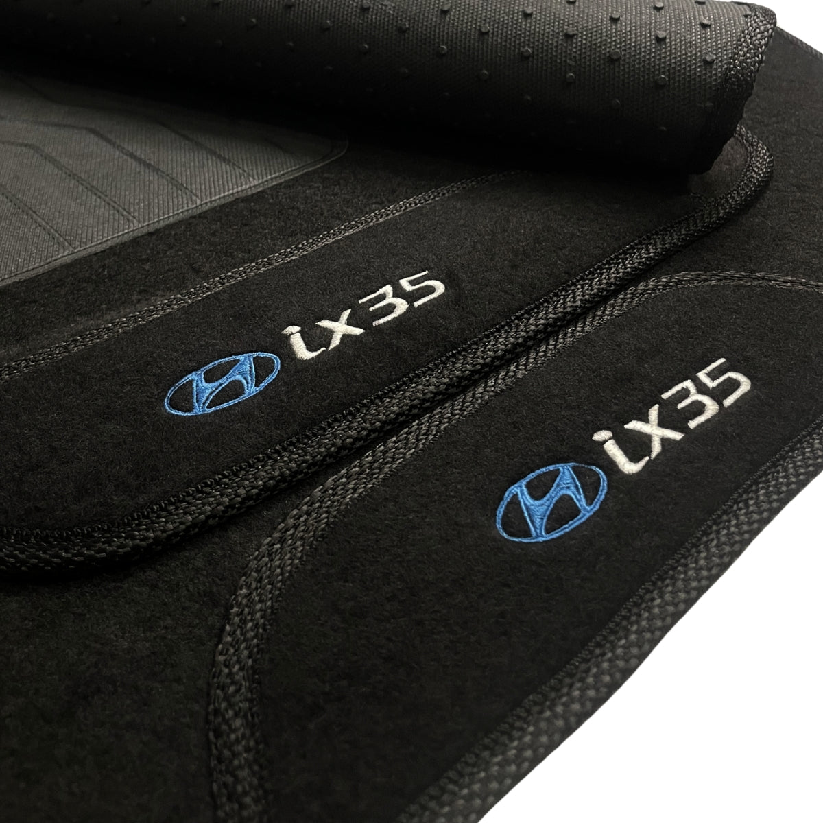 TAPETE CARPETE IX35 2011 A 2023 PRETO BORDADO 3 PEÇAS