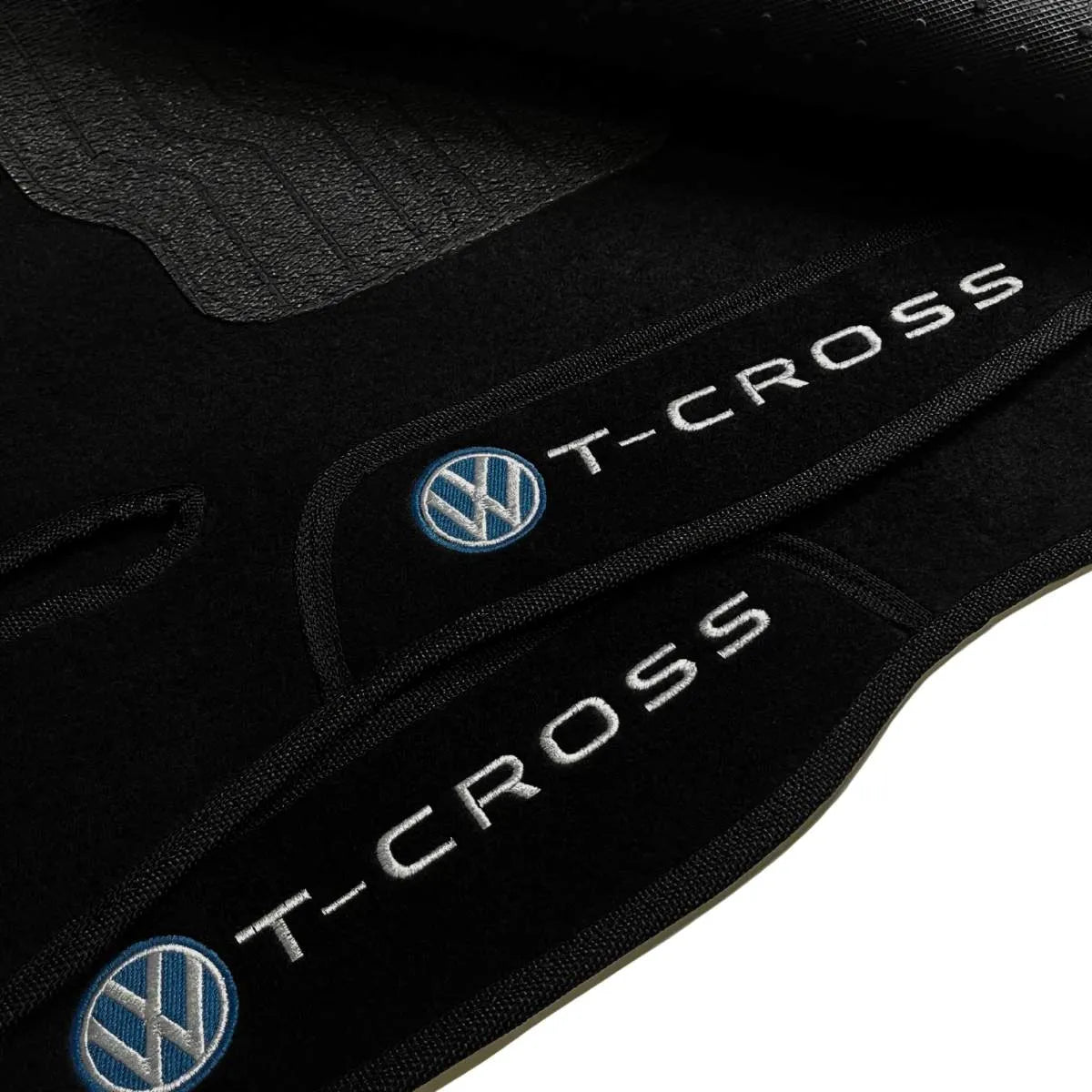 KIT TAPETES CARPETE PORTA MALAS + INTERNOS T-CROSS 2018 A 2025