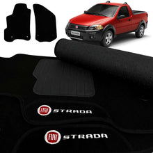 Carregar imagem no visualizador da galeria, TAPETE CARPETE STRADA 2012 A 2019 PRETO 2 PEÇAS (CABINE SIMPLES)