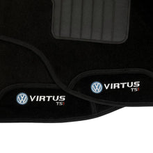 Carregar imagem no visualizador da galeria, TAPETE CARPETE VIRTUS TSI 2018 A 2023 PRETO 5 PEÇAS