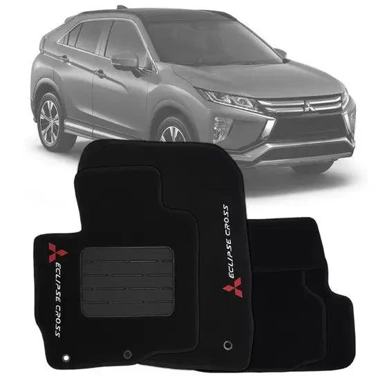 TAPETE CARPETE MITSUBISHI ECLIPSE CROSS 2019 A 2023 PRETO 5 PEÇAS