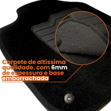 Carregar imagem no visualizador da galeria, TAPETE CARPETE PULSE 2022 A 2024 PRETO 4 PEÇAS
