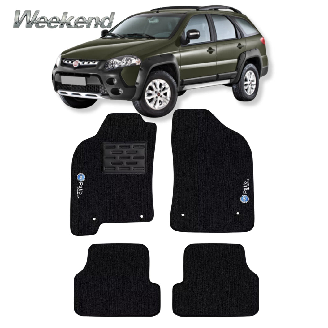 TAPETE CARPETE FIAT PALIO WEEKEND 1999 A 2015 BORDADO