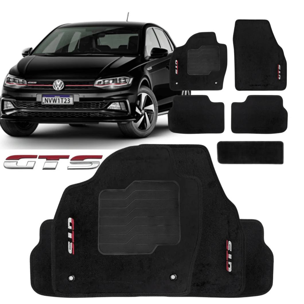 TAPETE CARPETE POLO GTS 2018 A 2023 5 PEÇAS