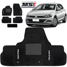 Carregar imagem no visualizador da galeria, TAPETES CARPETE VOLKSWAGEN POLO MSI 2018 A 2023 PRETO 5 PEÇAS
