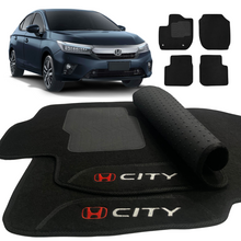 Carregar imagem no visualizador da galeria, TAPETE CARPETE NEW CITY SEDAN 2022 A 2024 PRETO 4 PEÇAS
