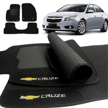 Carregar imagem no visualizador da galeria, TAPETE CARPETE CRUZE 2011 A 2016 PRETO 3 PEÇAS
