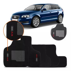 TAPETE CARPETE AUDI A3 2007 A 2012 BORDADO 5 PEÇAS
