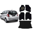 KIT TAPETES CARPETE PORTA MALAS + INTERNOS FIT 2004 A 2008
