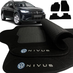 TAPETE CARPETE NIVUS 2020 A 2025 PRETO 3 PEÇAS