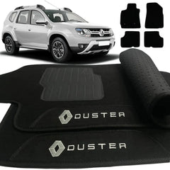 TAPETE CARPETE RENAULT DUSTER 2016 A 2019 PRETO 3 PEÇAS