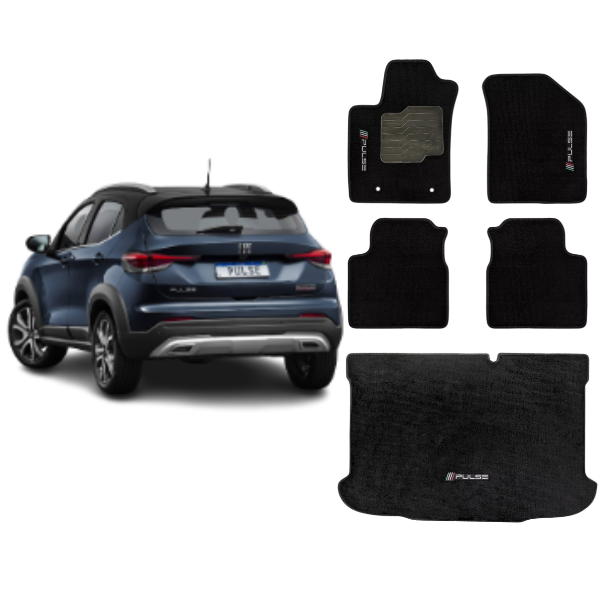 KIT TAPETES CARPETE PORTA MALAS + INTERNOS PULSE 2022 A 2024
