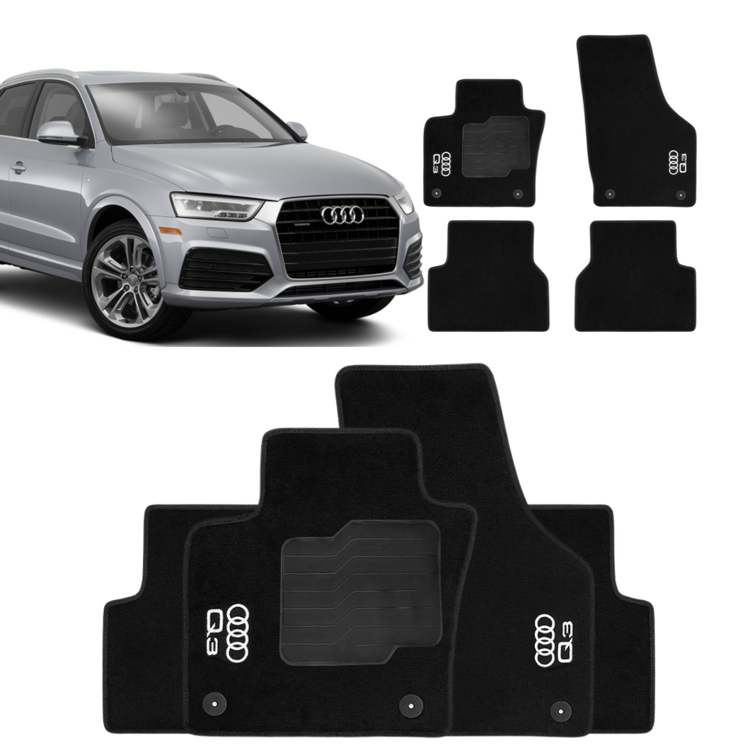 TAPETE CARPETE AUDI Q3 2011 A 2018 5 PEÇAS (PLATAF. U8)