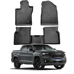 TAPETE BANDEJA RAMPAGE 2024 A 2025 PRETO 5 PEÇAS