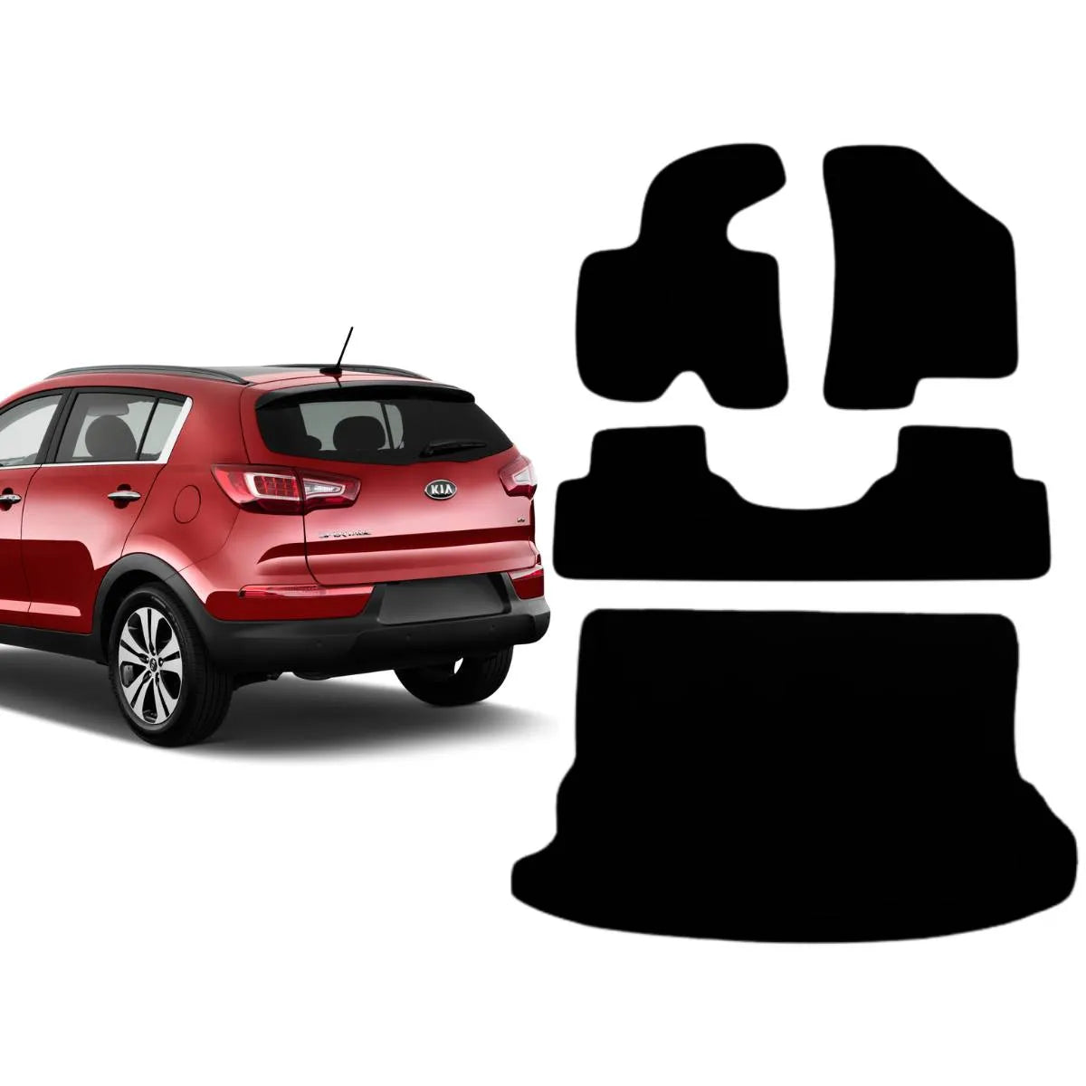 KIT TAPETES CARPETE PORTA MALAS + INTERNOS SPORTAGE 2011 A 2015