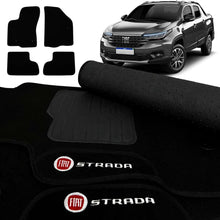 Carregar imagem no visualizador da galeria, TAPETE CARPETE STRADA 2020 A 2024 PRETO 3 PEÇAS (CABINE DUPLA)
