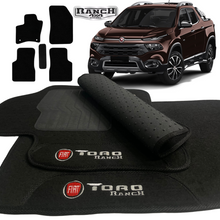 Carregar imagem no visualizador da galeria, TAPETE CARPETE FIAT TORO RANCH 2020 A 2023 PRETO 5 PEÇAS
