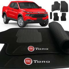 TAPETE CARPETE TORO 2016 A 2023 PRETO 5 PEÇAS