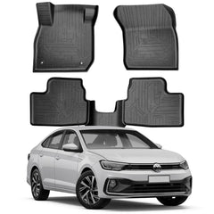 TAPETE BANDEJA VIRTUS 2018 A 2024 PRETO 5 PEÇAS