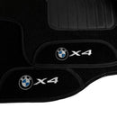 TAPETE CARPETE BMW X4 2019 A 2024 PRETO 4 PEÇAS