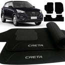 TAPETE CARPETE CRETA 2017 A 2021 PRETO BORDADO 3 PEÇAS