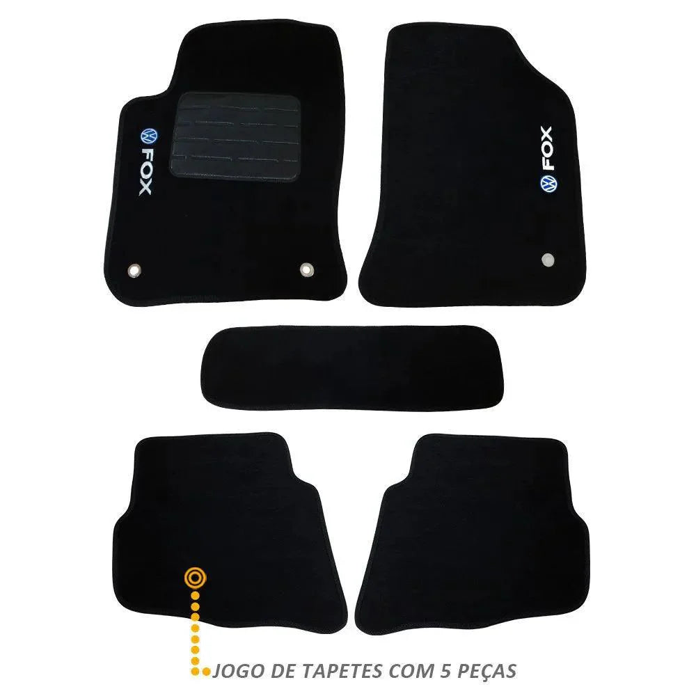 TAPETE CARPETE FOX 2014 A 2021 BORDADO 5 PEÇAS