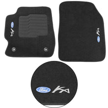 Carregar imagem no visualizador da galeria, TAPETE CARPETE FORD KA 2014 A 2021 PRETO BORDADO 5 PEÇAS

