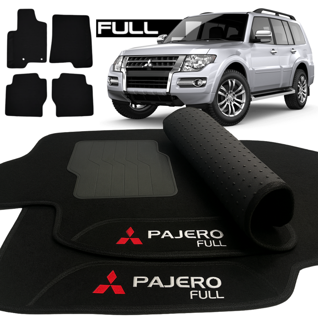 TAPETE CARPETE PAJERO FULL 2000 A 2021 BORDADO 4 PEÇAS