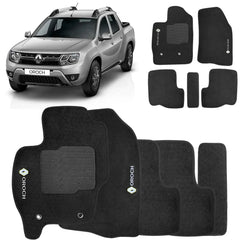 TAPETE CARPETE RENAULT OROCH 2020 A 2023 PRETO 5 PEÇAS