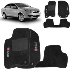 TAPETE CARPETE GRAND SIENA 2016 A 2021 PRETO 3 PEÇAS